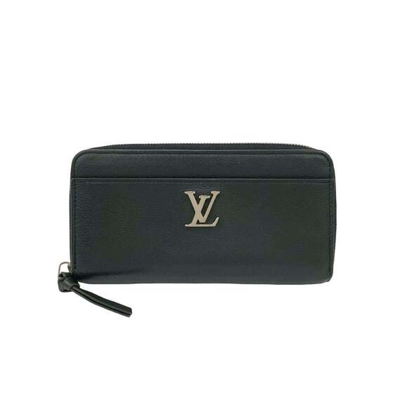 LOUIS VUITTON Accessories - LOUIS VUITTON Zippy Lockme Leather Long Wallet with Round Zipper, Black, 36885